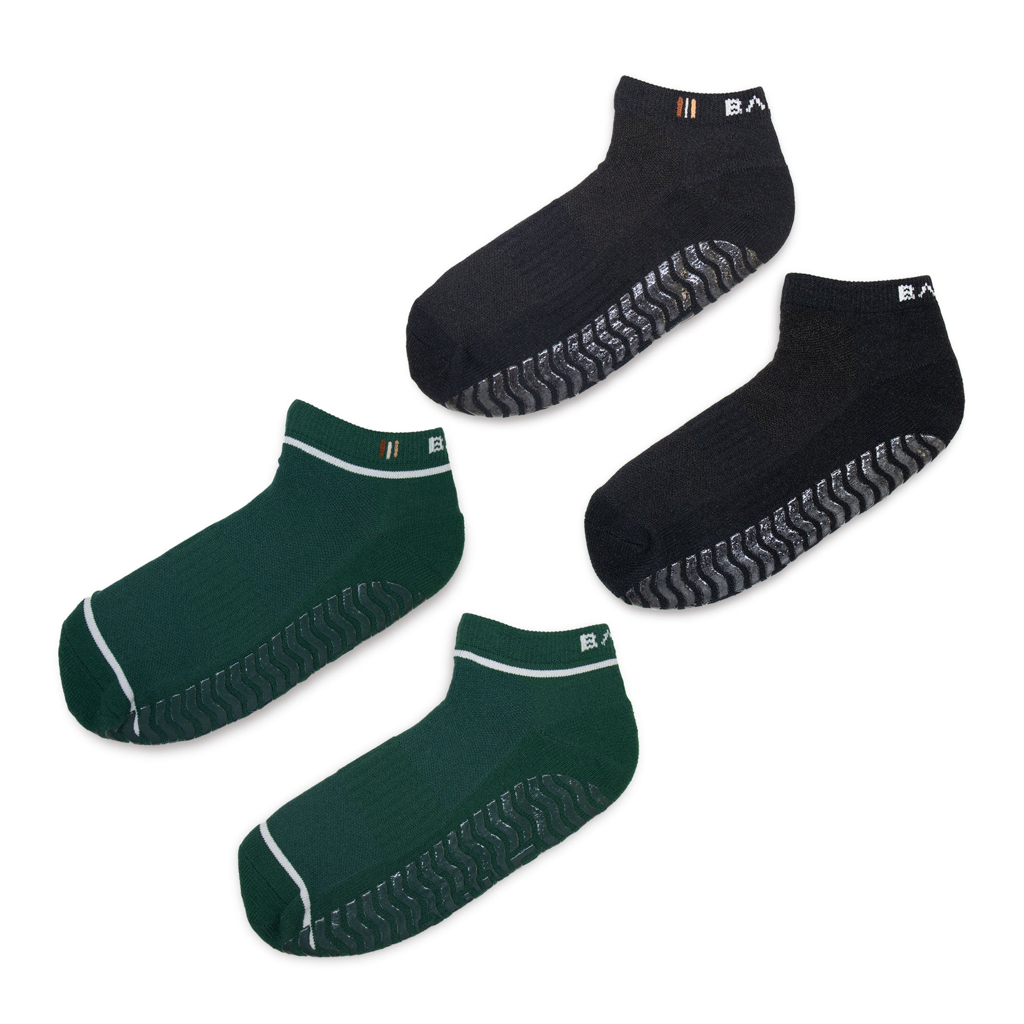 STUDIO GRIPPY ANKLE SOCKS 2 PACK ANTHRACITE/FOREST GREEN